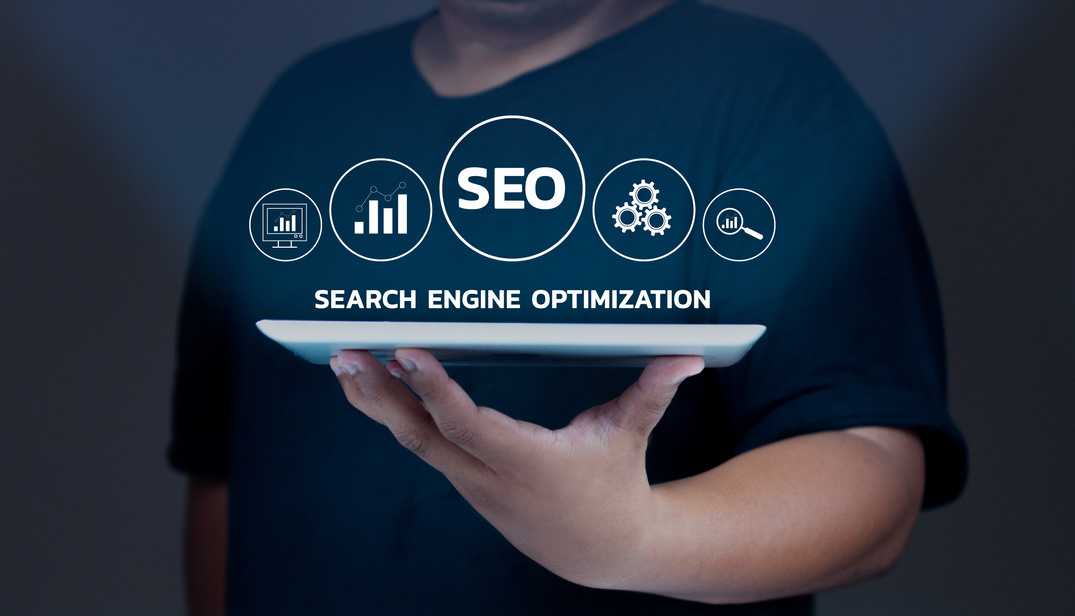 SEO Search Engine Optimization Marketing Ranking Traffic Website Internet Business Technology Concept.